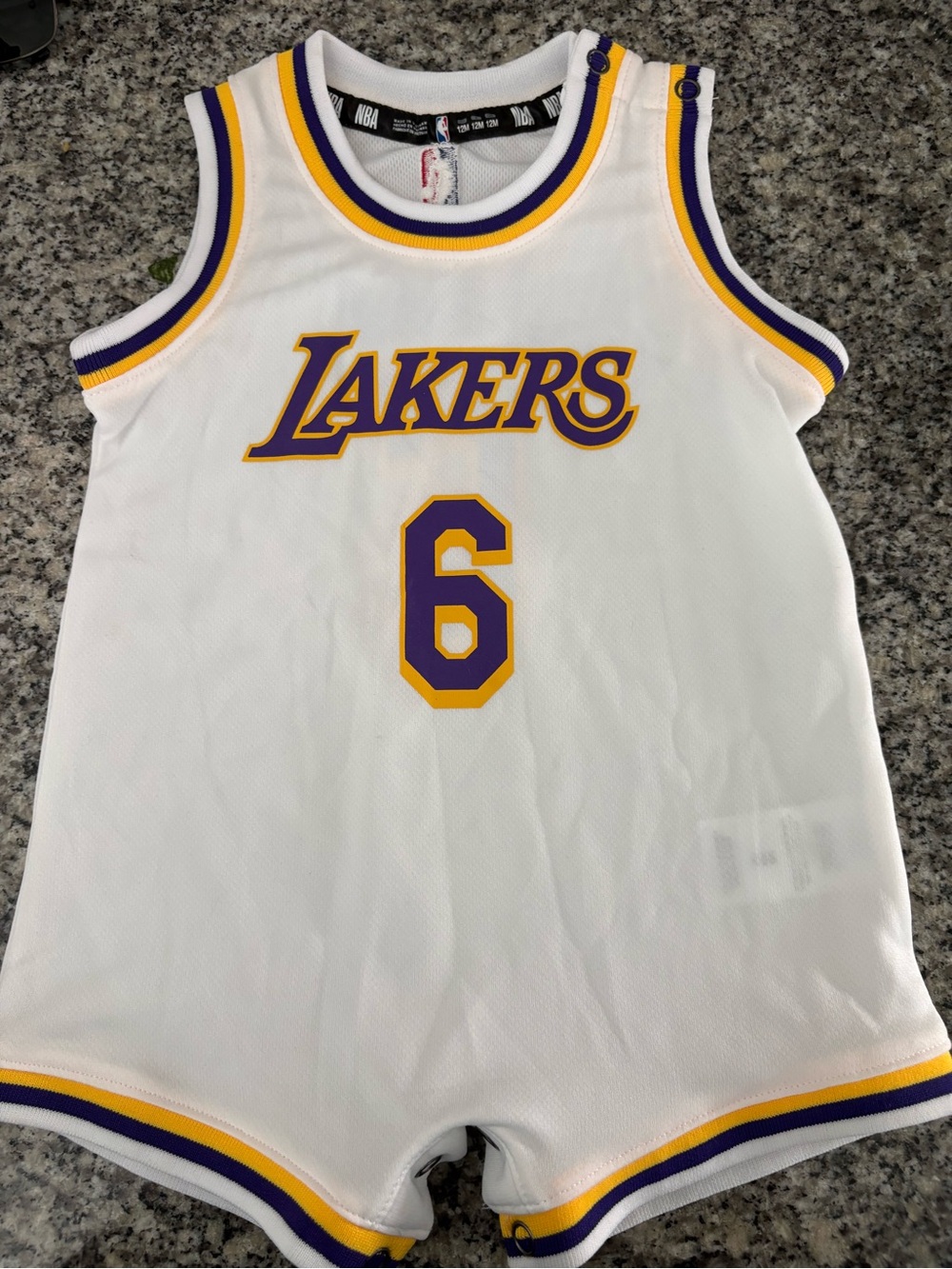 Los Angeles Lakers #6 LeBron James Baby Romper (NBA)